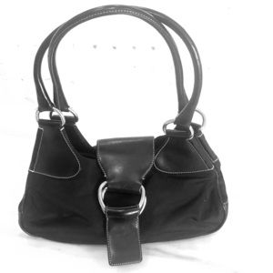 Prada black bag purse leather nylon